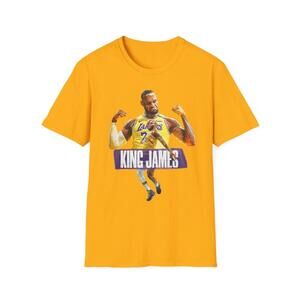 Bold Lebron James T-Shirt Basketball Fan Apparel Unisex Softstyle Tee Sports